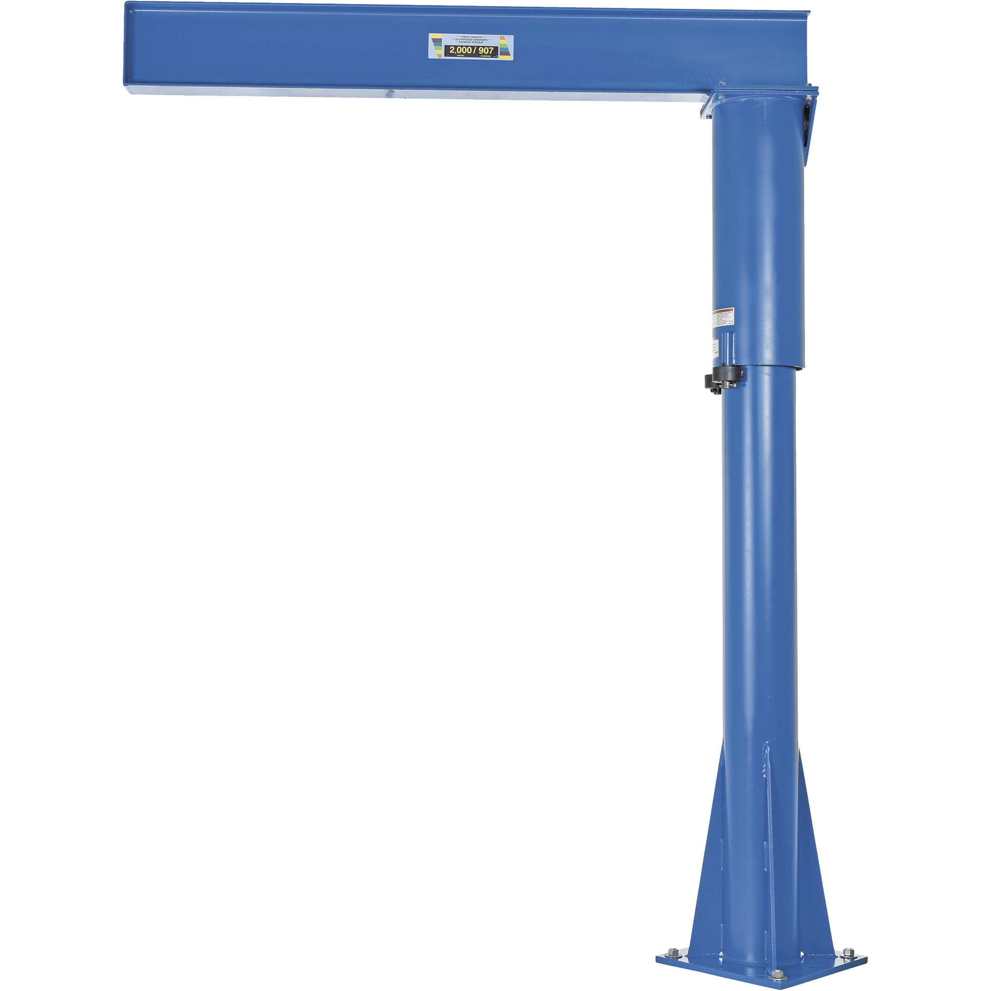 Vestil Floor Mounted Jib Crane - 2,000-Lb. Capacity, 360° Rotation, Model# JIB-FM-20